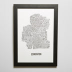Edmonton Word Map (12" x 18") - Alexandre Laquerre