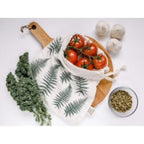 Reusable Fabric Produce/Gift Drawstring Bag - Ferns