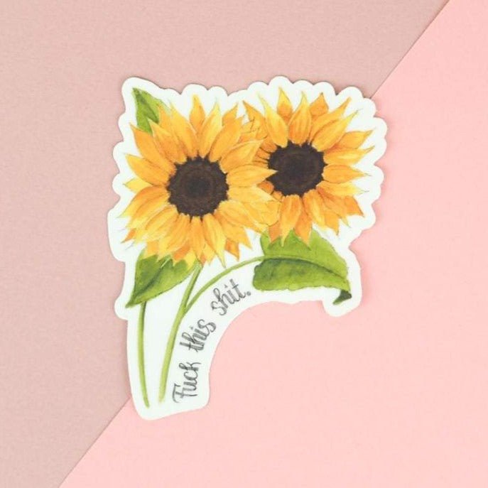 Fuck This Shit Vinyl Sticker - Naughty Florals