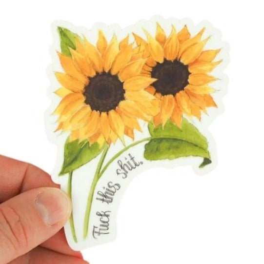 Fuck This Shit Vinyl Sticker - Naughty Florals