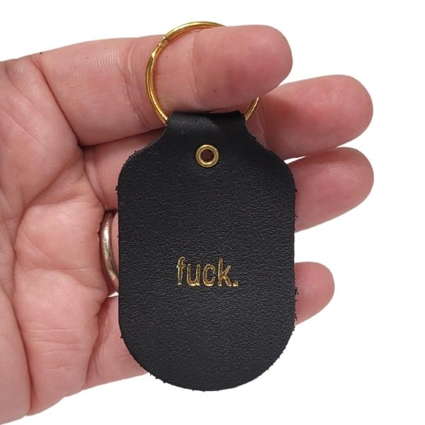 Leather Key Chain - F Word