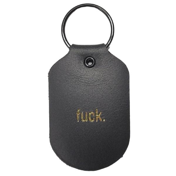 Leather Key Chain - F Word by Hand and Sew at Maker House Co.