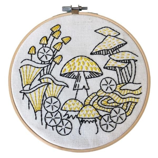 Mushrooms Embroidery DIY Kit By Hook, Line & Tinker at Maker House Co.