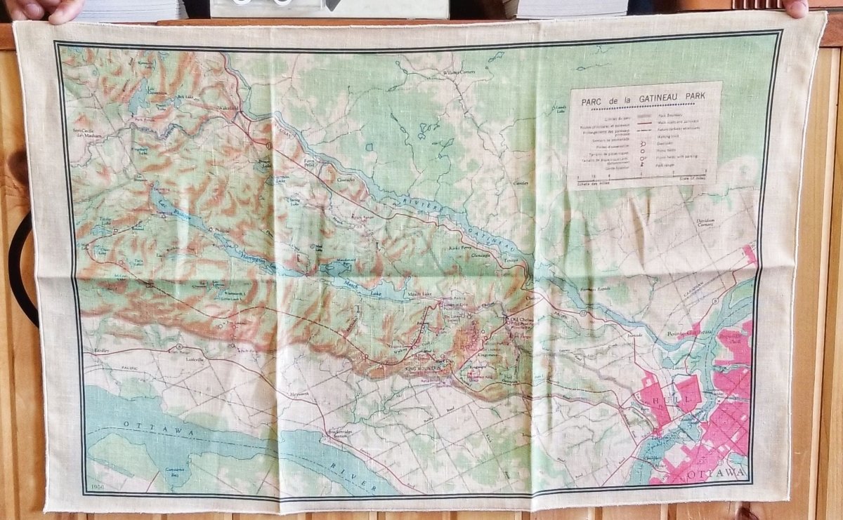 Gatineau Park Map Tea Towel - Vintage Map Co.