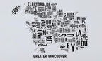 Greater Vancouver Word Map (12" x 18") (Final Sale) - Alexandre Laquerre