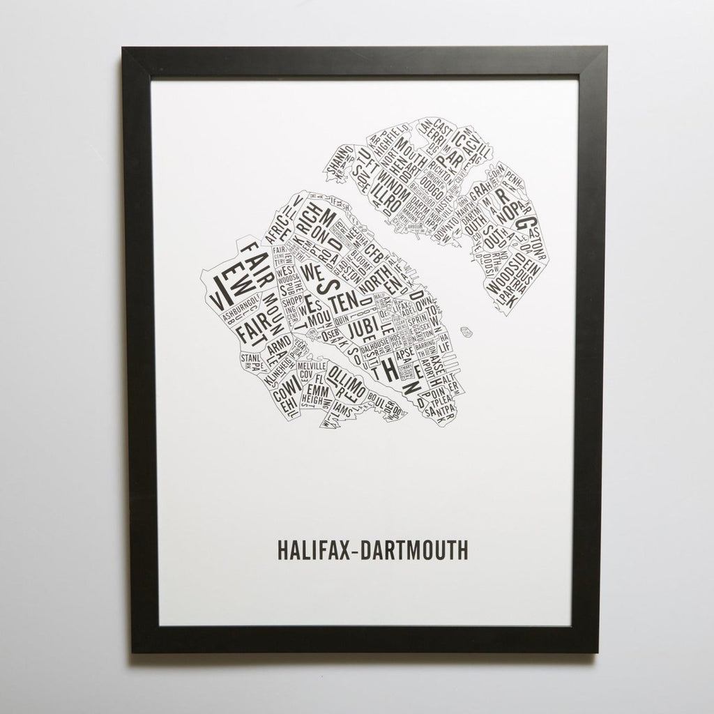 Halifax-Dartmouth Word Map (20" x 26") (Final Sale) - Alexandre Laquerre