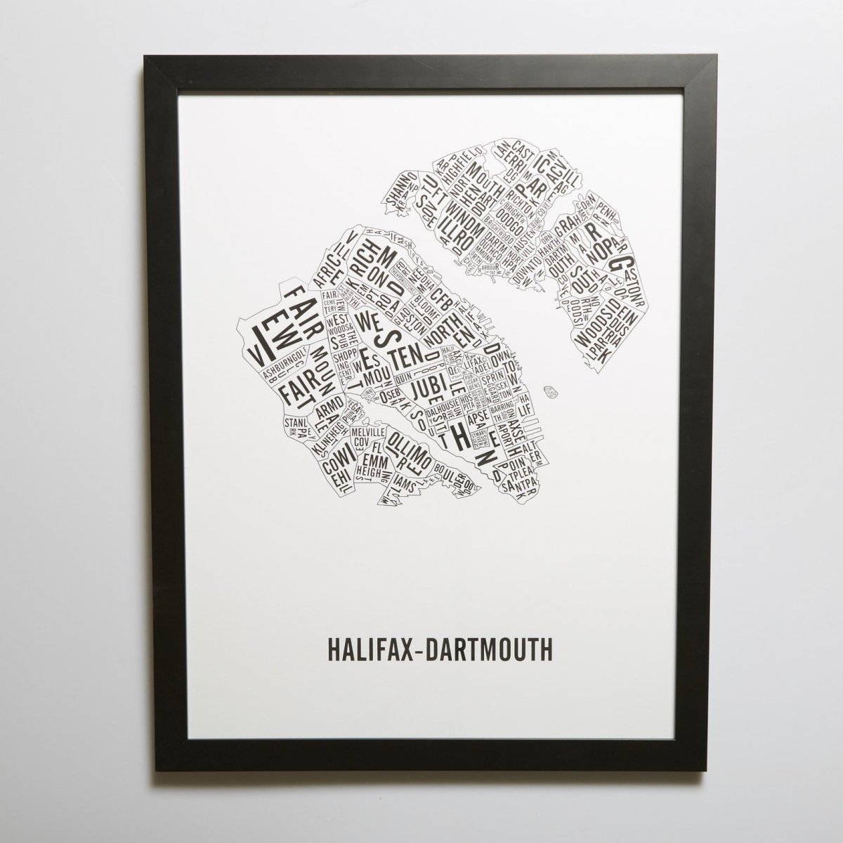Halifax-Dartmouth Word Map (20" x 26") (Final Sale) - Alexandre Laquerre