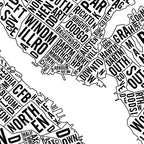 Halifax-Dartmouth Word Map (20" x 26") (Final Sale) - Alexandre Laquerre