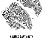 Halifax-Dartmouth Word Map (20" x 26") (Final Sale) - Alexandre Laquerre