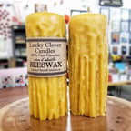 Hand-Dripped Beeswax Candle - Lucky Clover Candles