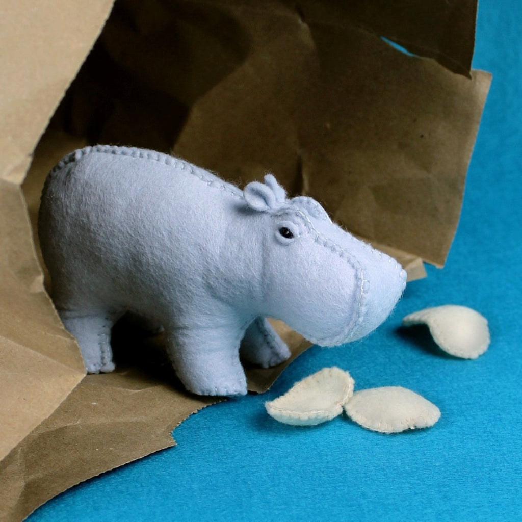 Hand Stitched House Hippo DIY Kit (Final Sale) - Rita Van Tassel Studio