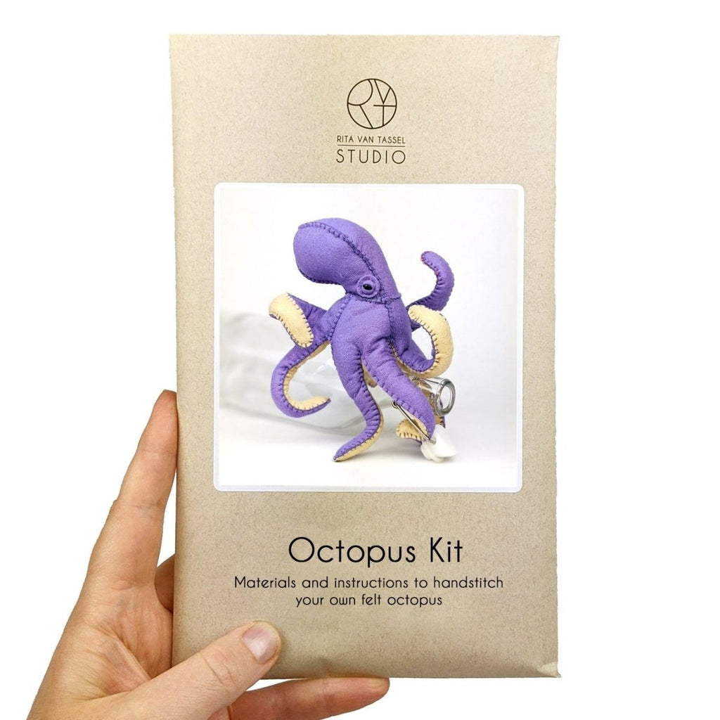 Hand Stitched Octopus DIY Kit - Rita Van Tassel Studio