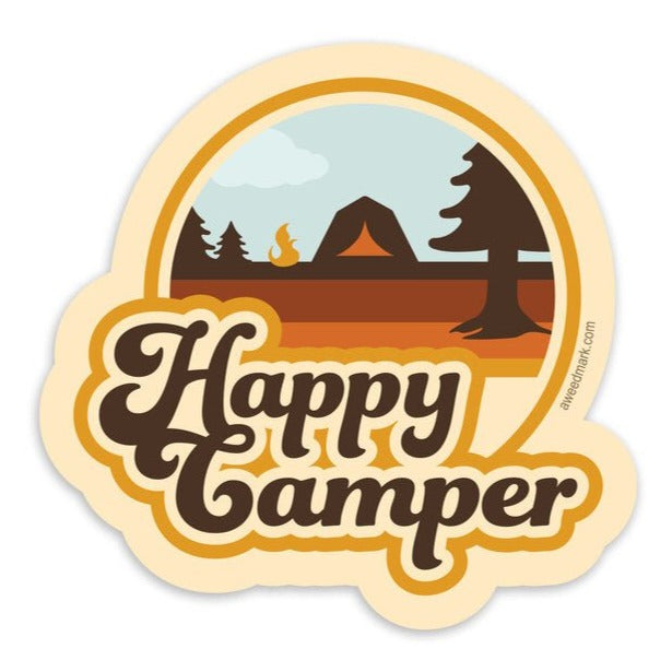 Happy Camper Vinyl Sticker - Amanda Weedmark