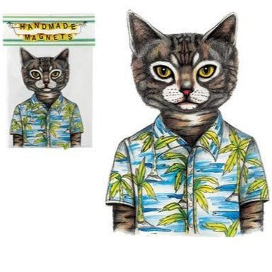 Hawaii Cat Magnet - Andrea Hooge