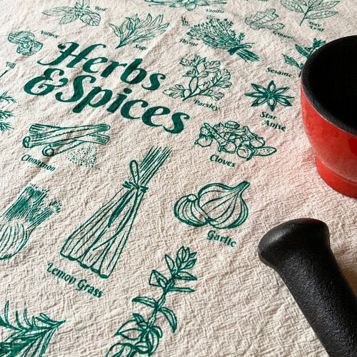 Herbs & Spices Tea Towel - HAVYN