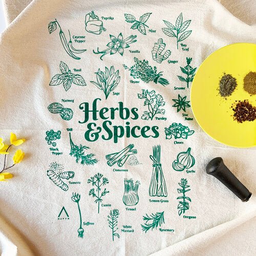 Herbs & Spices Tea Towel - HAVYN