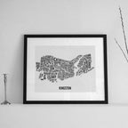 Kingston Word Map (20" x 26") (Final Sale) - Alexandre Laquerre