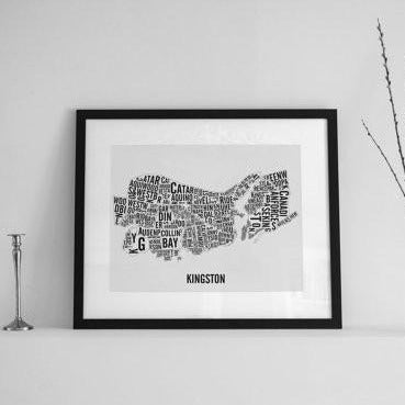 Kingston Word Map (20" x 26") (Final Sale) - Alexandre Laquerre