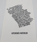 Kitchener-Waterloo Word Map (20" x 26") (Final Sale) - Alexandre Laquerre