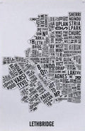Lethbridge Word Map Print (12" x 18") (Final Sale) - Alexandre Laquerre
