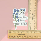 Love Coffee Vinyl Sticker - Naughty Florals