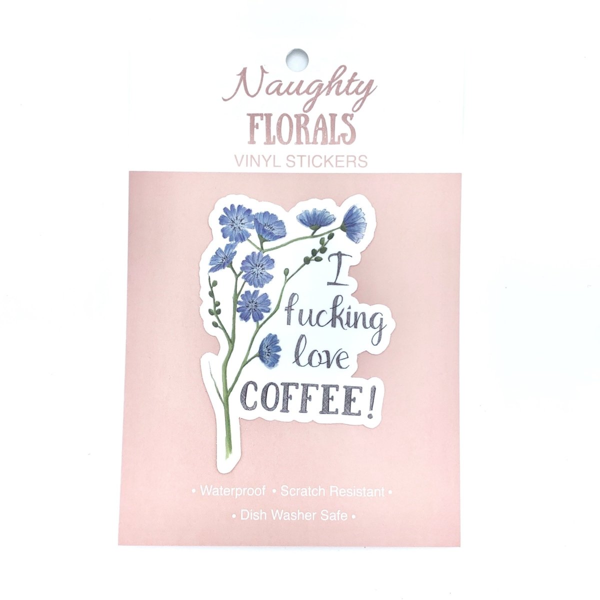 Love Coffee Vinyl Sticker - Naughty Florals