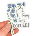 Love Coffee Vinyl Sticker - Naughty Florals