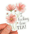 Love Tea Vinyl Sticker - Naughty Florals