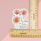 Love Tea Vinyl Sticker - Naughty Florals