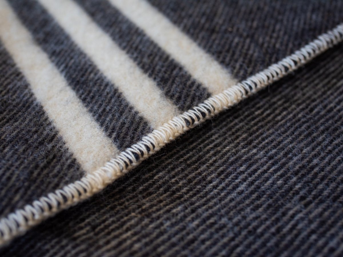 MacAusland Wool Blanket (Black) - MacAusland's Woolen Mills