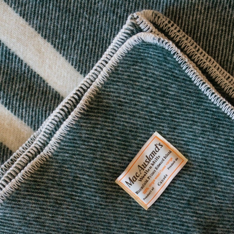 MacAusland Wool Blanket (Forest Green) - MacAusland's Woolen Mills
