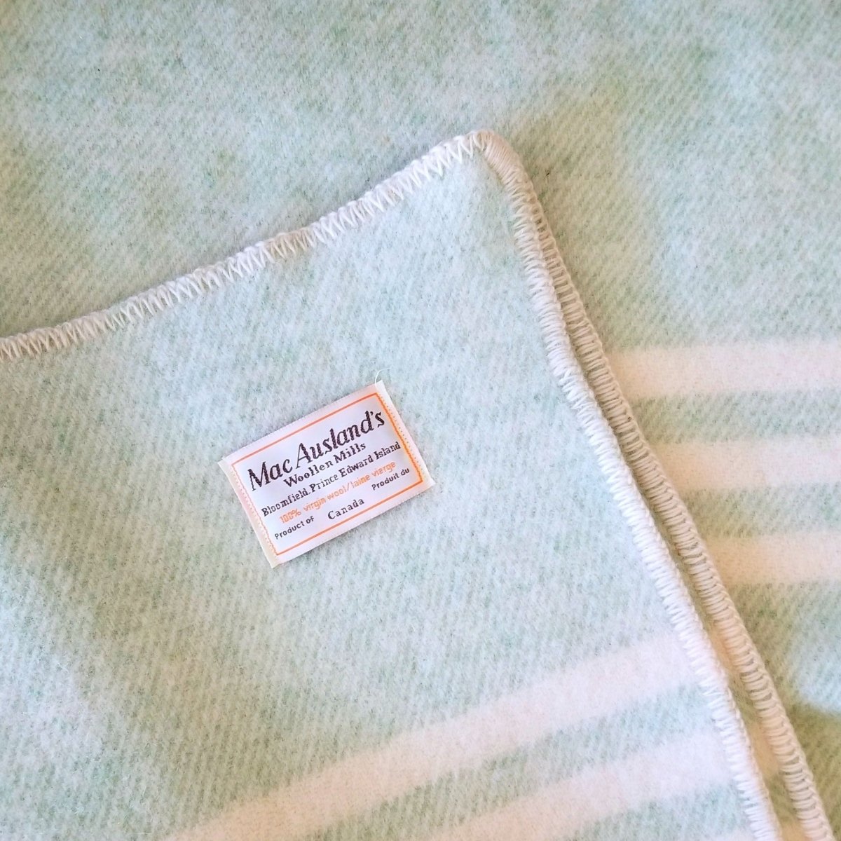 MacAusland Wool Blanket (Green Tweed) - MacAusland's Woolen Mills