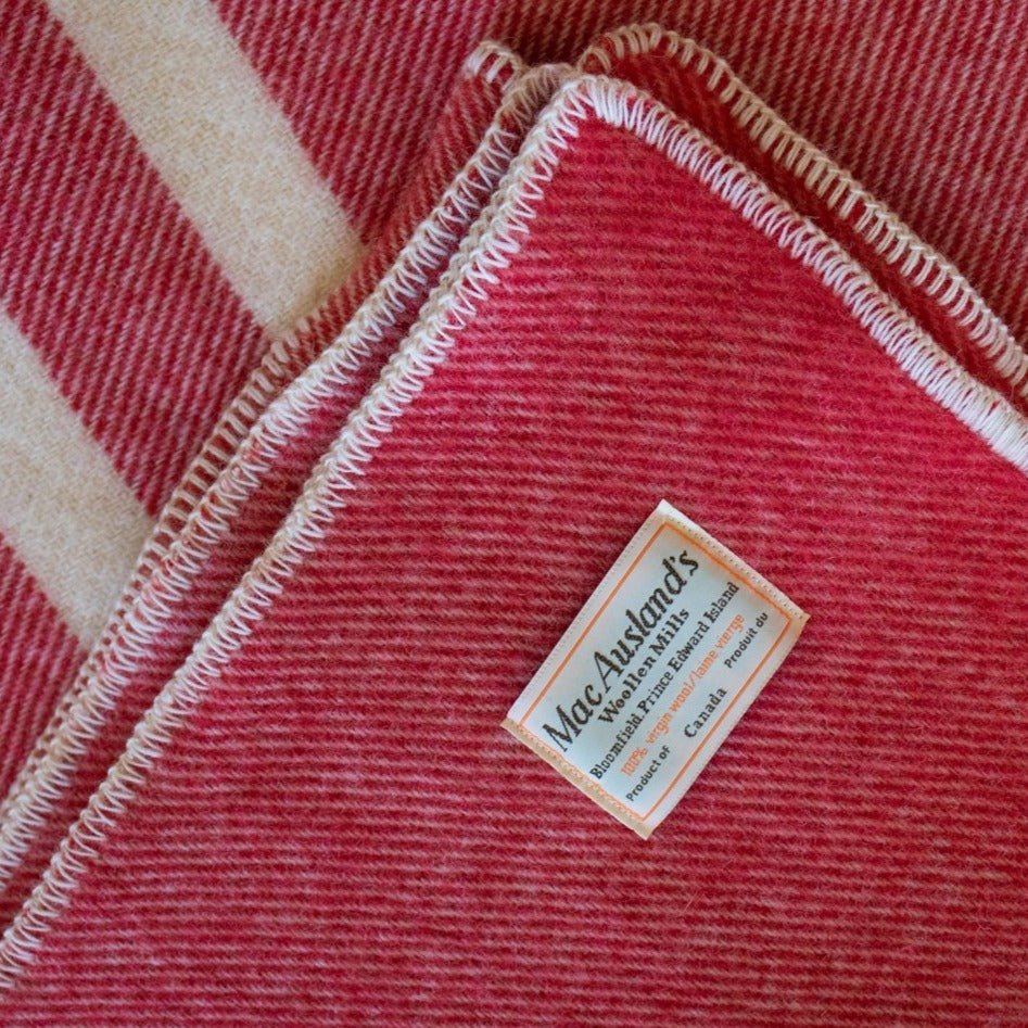 MacAusland Wool Blanket (Red) - MacAusland's Woolen Mills