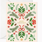 Merry Christmas Berries Card - Boxed Set of 8 - Linden Paper Co.