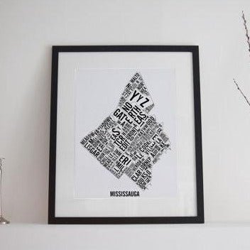 Mississauga Word Map (20" x 26") (Final Sale) - Alexandre Laquerre