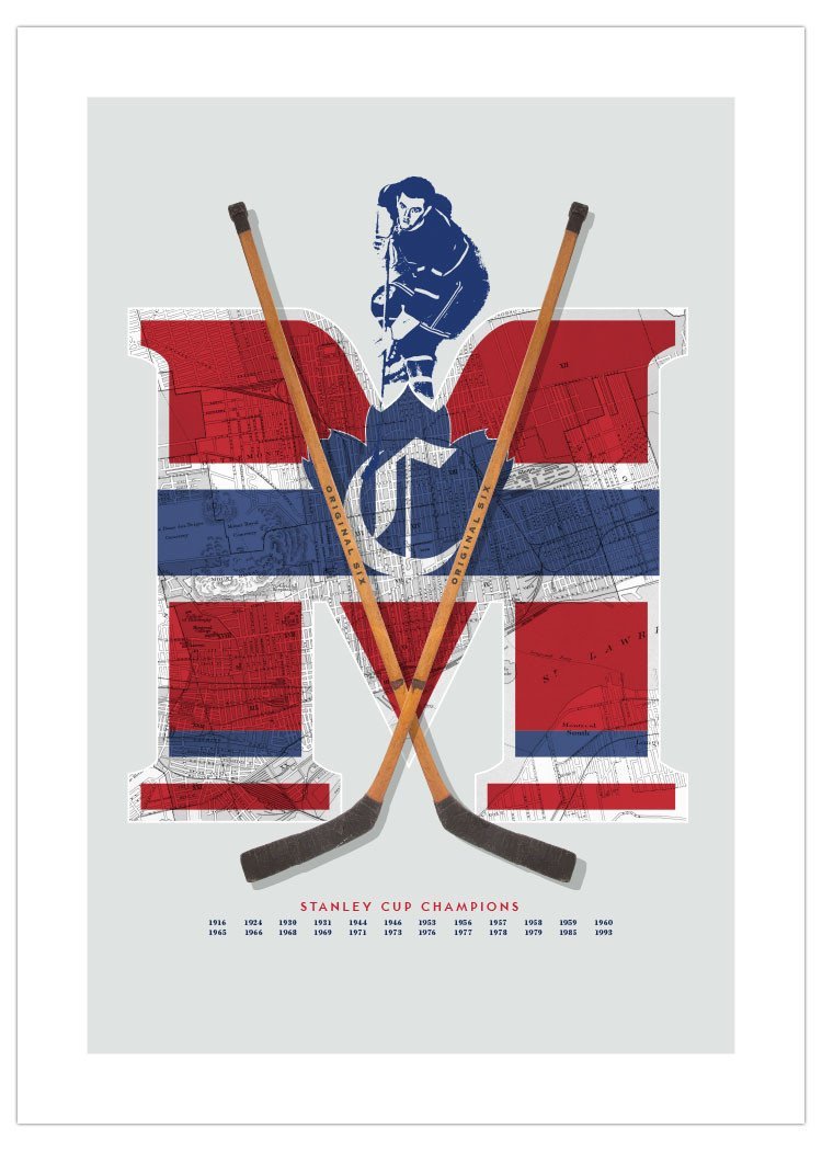 Montreal Canadiens Hockey Print (15.75