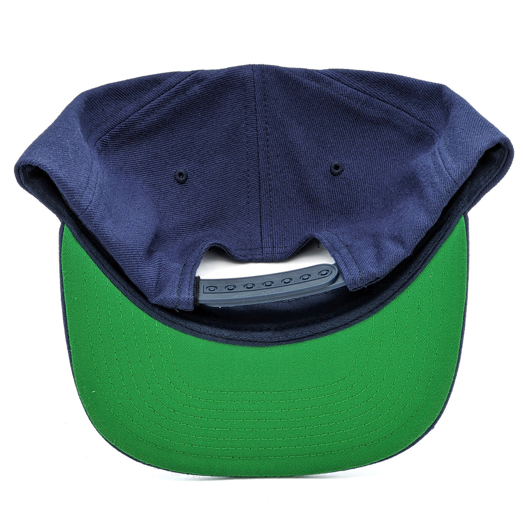 Adult Snapback Hat -Navy w/Waves