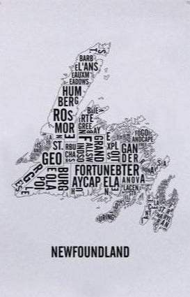 Newfoundland Word Map (20" x 26") (Final Sale) - Alexandre Laquerre