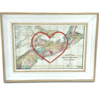 Nova Scotia Stitched Heart Map - Sadie & June