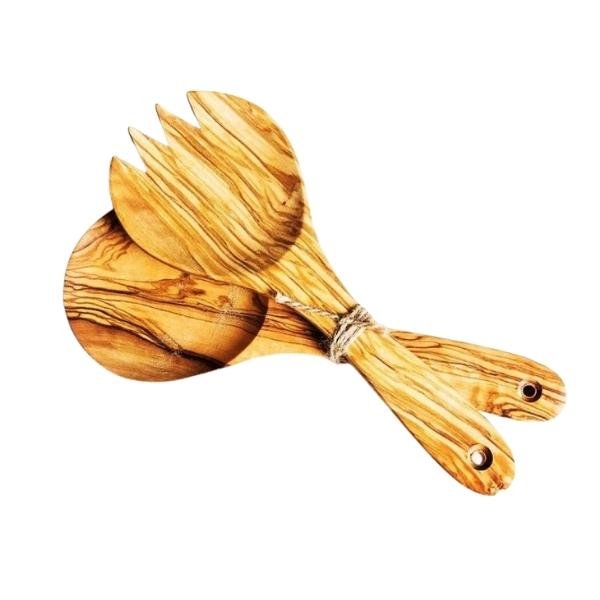 Olive Wood Salad Servers - OliveWood Glory