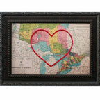 Ontario Stitched Heart Map - Sadie & June