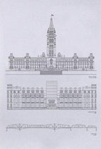 Ottawa Architectural Landmarks Print (20" x 26") - Alexandre Laquerre