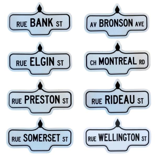 Ottawa City Street Sign Sticker - Damn Fine Prints
