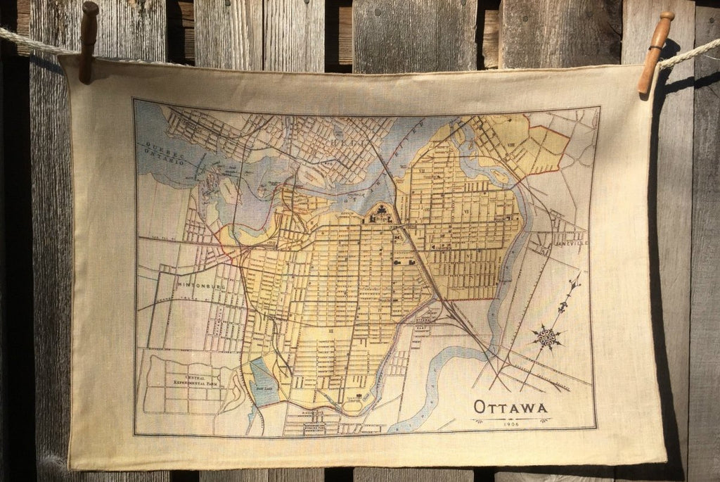 Ottawa Map Tea Towel - Vintage Map Co.