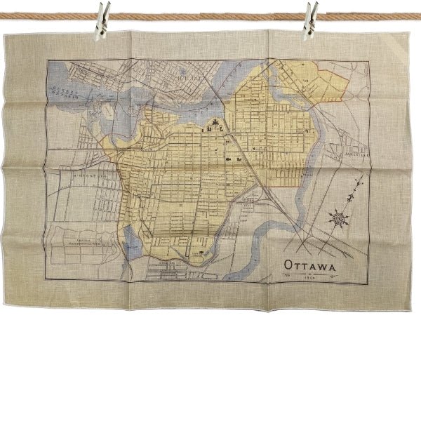 Ottawa Map Tea Towel - Vintage Map Co.