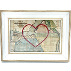 Ottawa Stitched Heart Map - Sadie & June