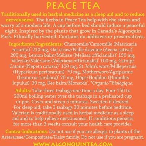 Peace Herbal Tea - Algonquin Tea Company