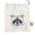 Reusable Fabric Produce/Gift Drawstring Bag - Raccoon