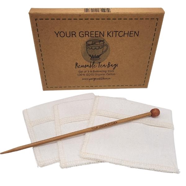 Reusable Fabric Tea Bags Set/3