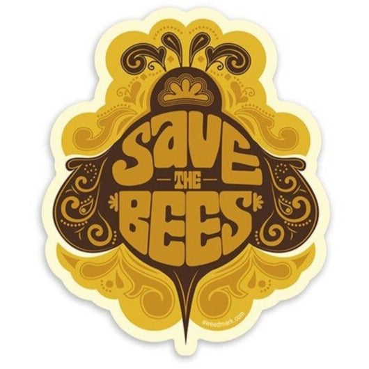 Save The Bees Vinyl Sticker - Amanda Weedmark